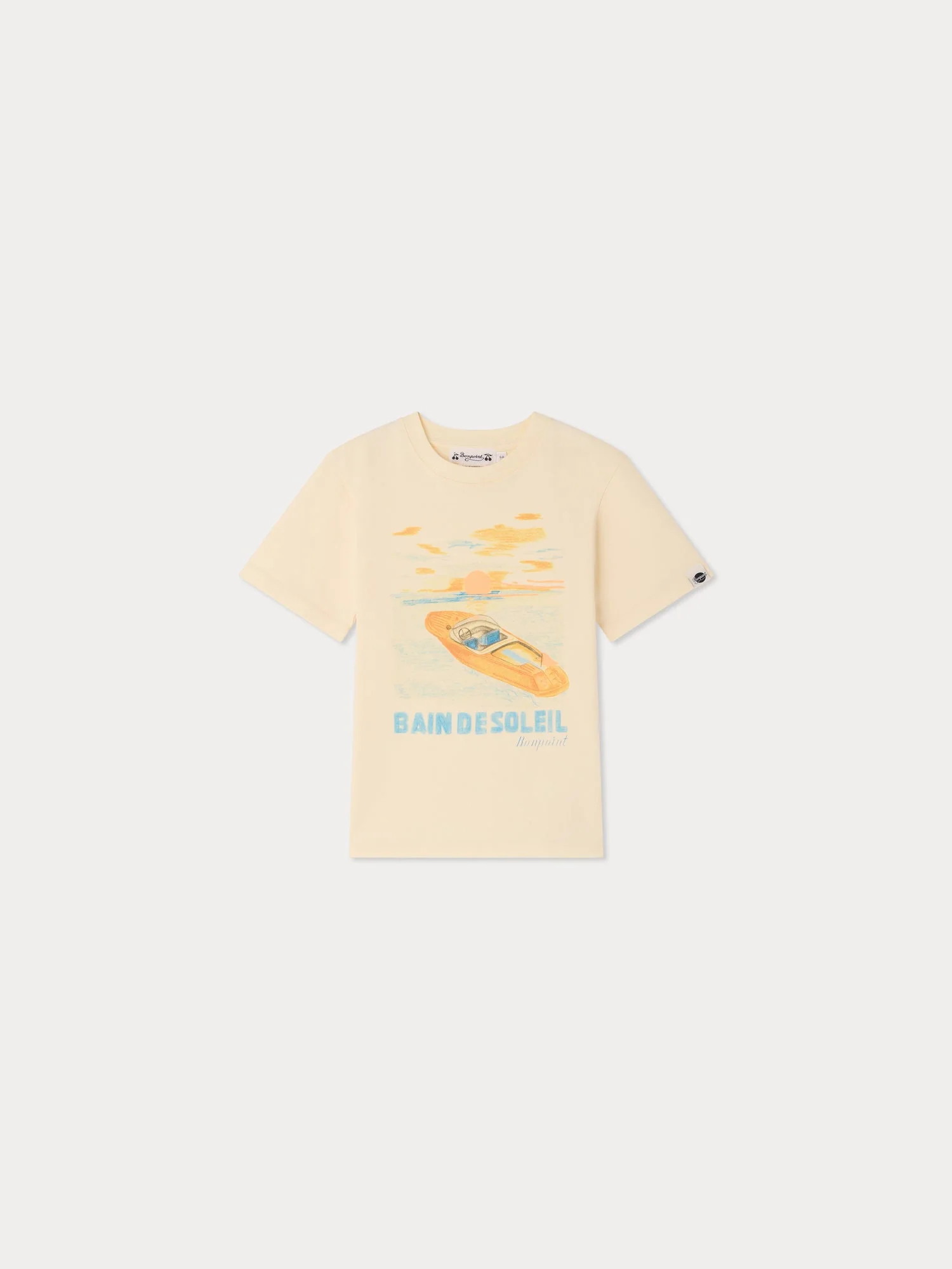 bain de soleil print t-shirt in organic cotton