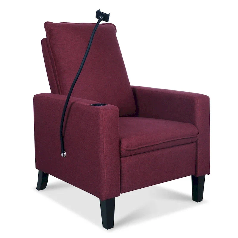 Adjustable Recliner Sofa with Cup Holder and Storage Pocket