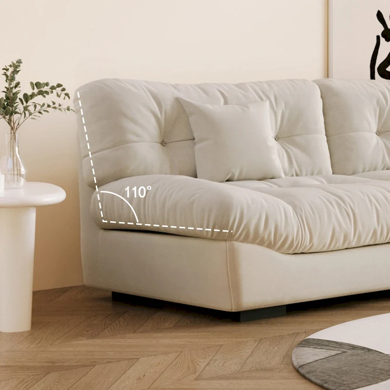 Modern Sanded Velvet Cloud Loveseat Sofa Sectional Couch for Living Room