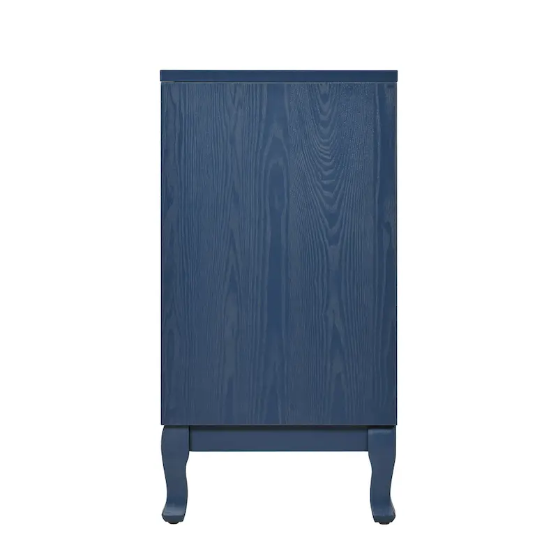 Arched Wavy Pattern Doors Elegant Sideboard with Adjustable Shelves