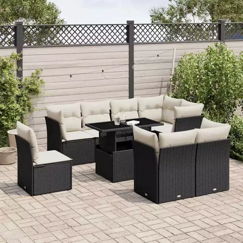 vidaXL Handy Patio Sofa Set with Cushions for Chilling Outside