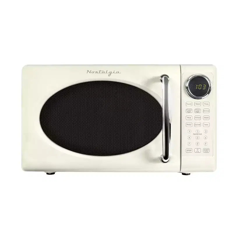 Nostalgia Retro Compact 0.7 Cu Ft & 700-Watt Countertop Microwave Oven