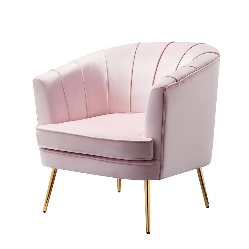 Contemporary Upholstered Accent Chair – Blue / Pink / Orange / Lilac / Green / Purple, Mid-Century Style, Seats 1