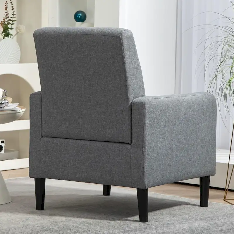 Accent Armchair with Solid Wood Frame and Padded Seat
