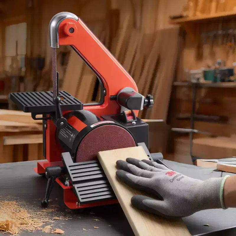 VEVOR 5 Disc Sander & 1 x 30 Belt Sander, 250W Benchtop Belt Disc Sanders Combo with 0 - 45 Adjustable Worktable & Dust Collection Ports, Black