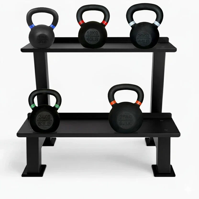 Cast Iron Kettlebells Set ¨C Solid Iron, Rust Resistant Coating, Ergonomic Grip ¨C Full Body Strength & Power Training ¨C Ideal for Home Gyms
