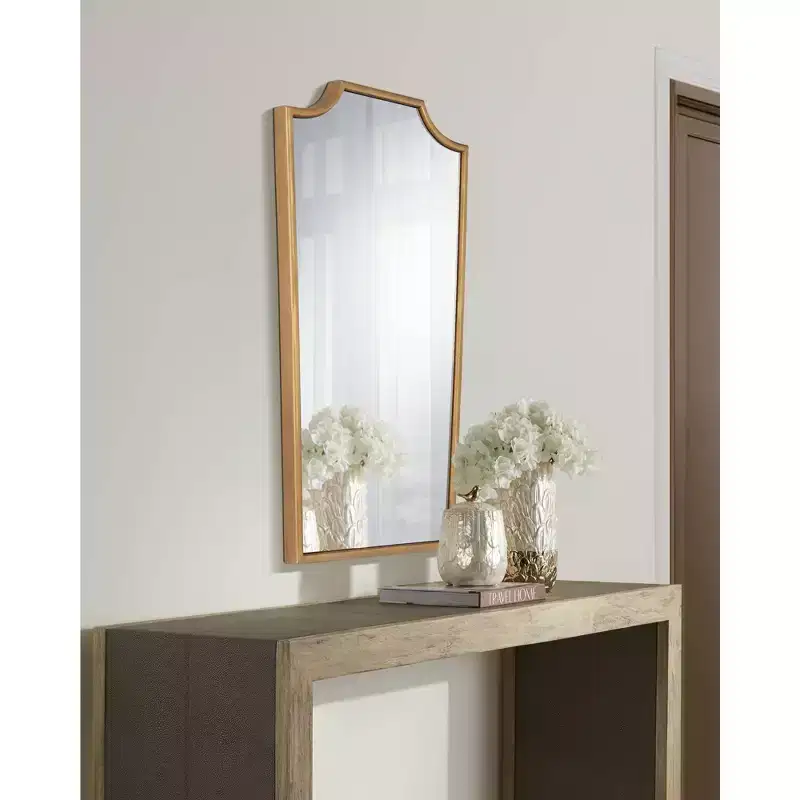Uttermost Champlain 22 x 36 3/4 Warm Gold Wall Mirror