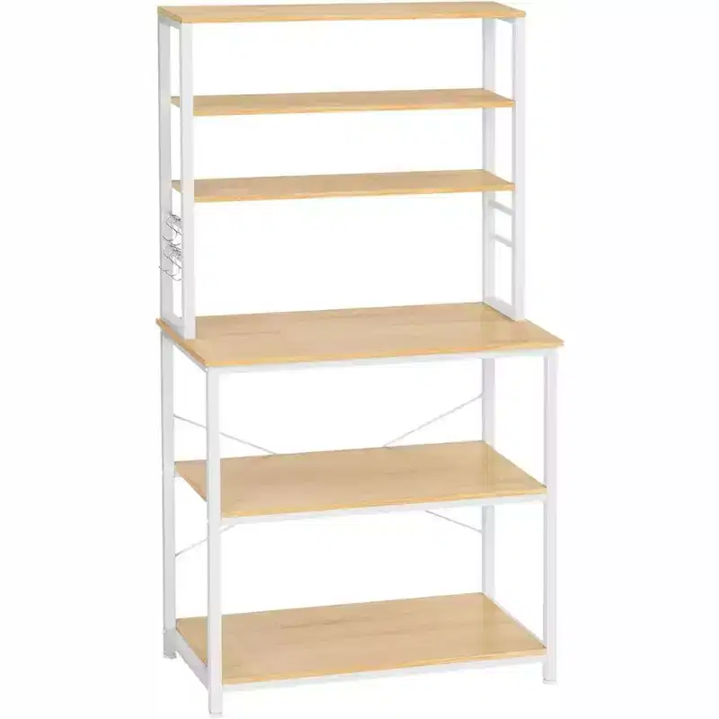 Baker's Rack Microwave Oven Stand – Kitchen Tall Utility Storage Shelf