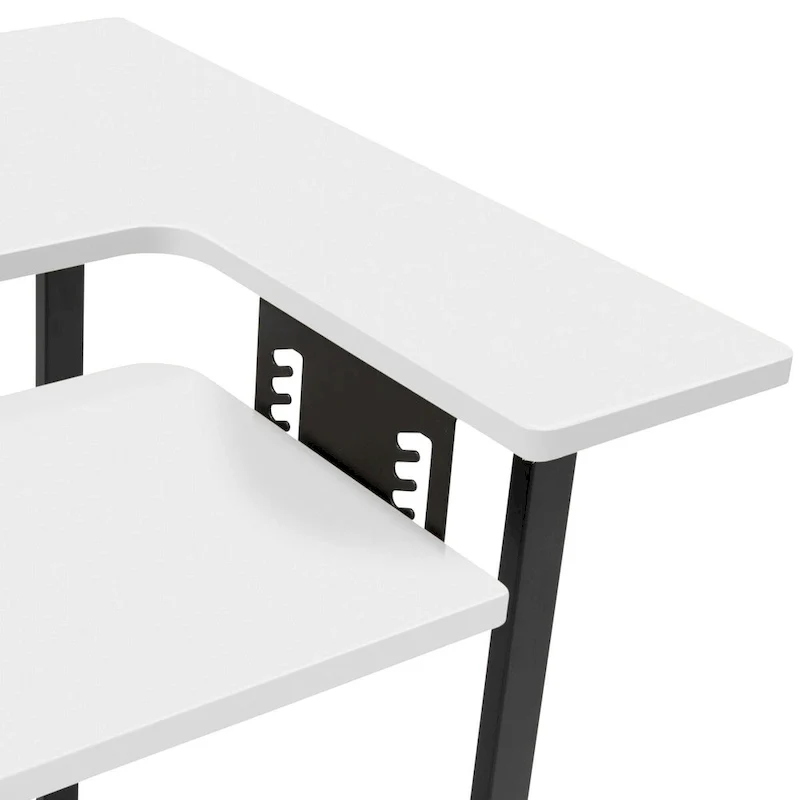 Sew Ready Pivot Sewing Table with Storage Panel and Adjustable Platform