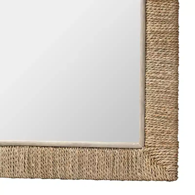 Natural Seagrass Rectangular Wall Mirror