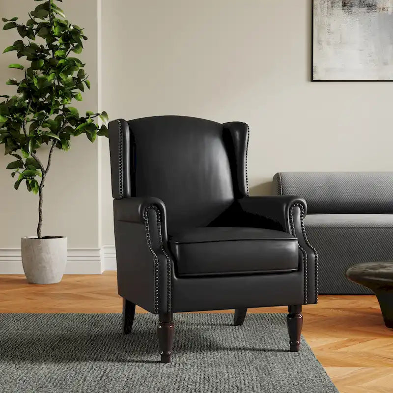 Patterned Upholstered Accent Chair for Living Room