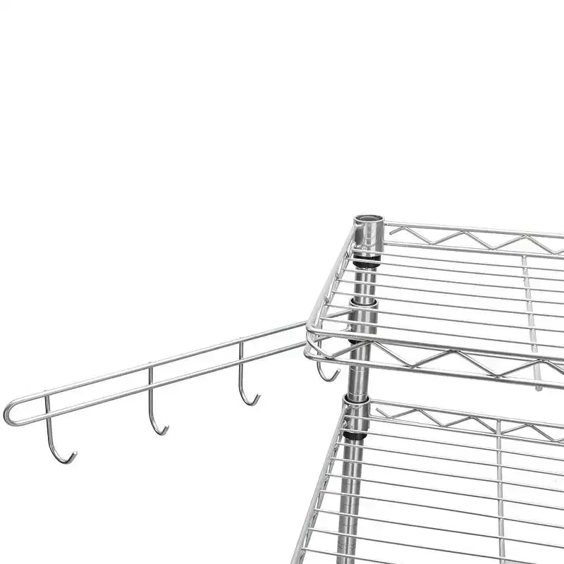 Karl Home 3 Layer Adjustable Kitchen Bakers Rack Microwave Oven Stand Storage Cart, Silver Powder