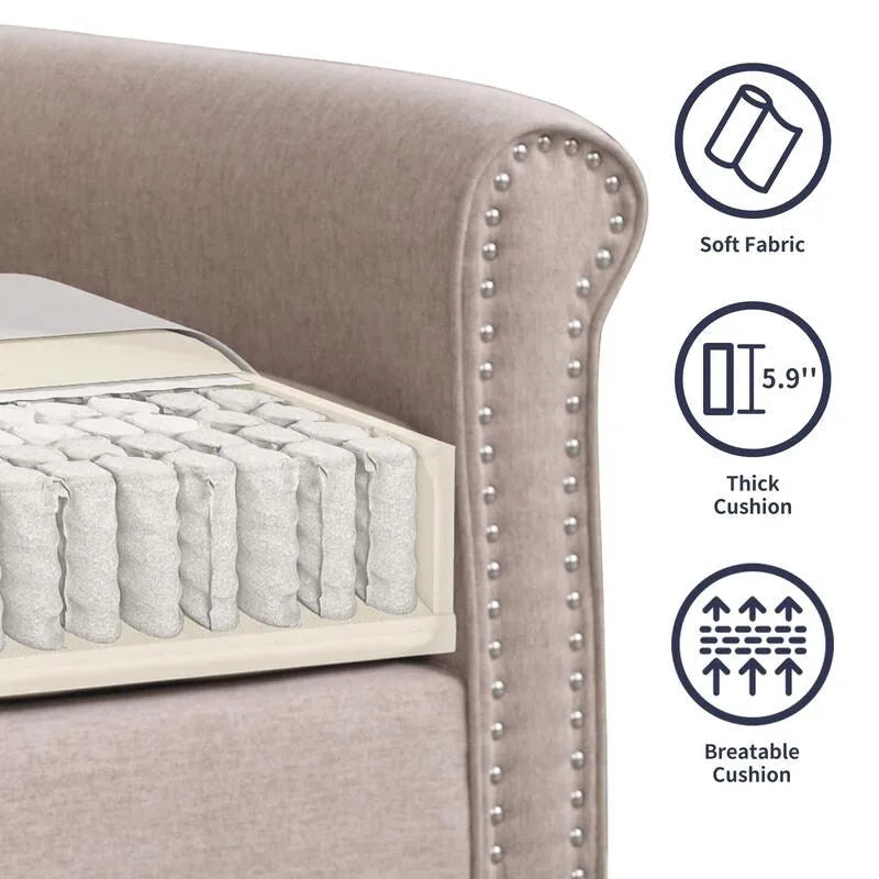 Mixoy Sectional Sleeper Sofa,Single Couch & Loveseat Couch &3 Seater Sofa, DIY Combination for Living Room
