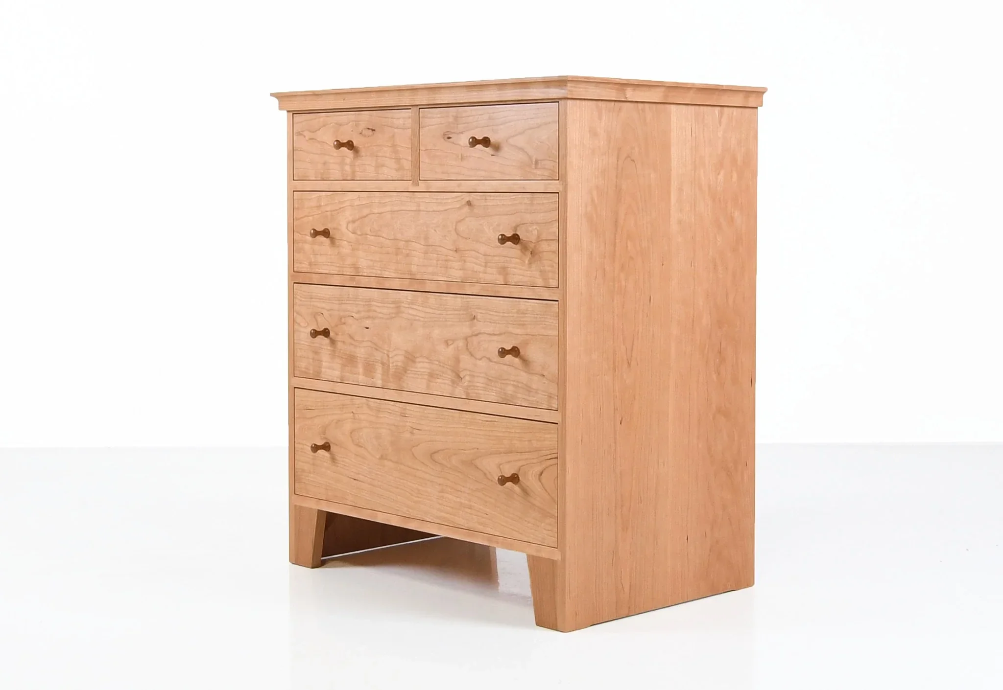 Five Drawer Dresser - Designed in the tradition, our is free of ornamentation, with wood grain resplendent on its
