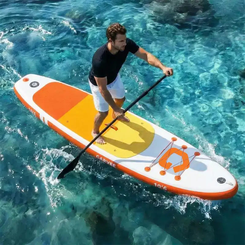 Inflatable Stand Up Paddle Board (SUP) with Premium Accessories, 2-in-1 Paddle, Wide Stable Design, Non-Slip Deck for Adults & Youth