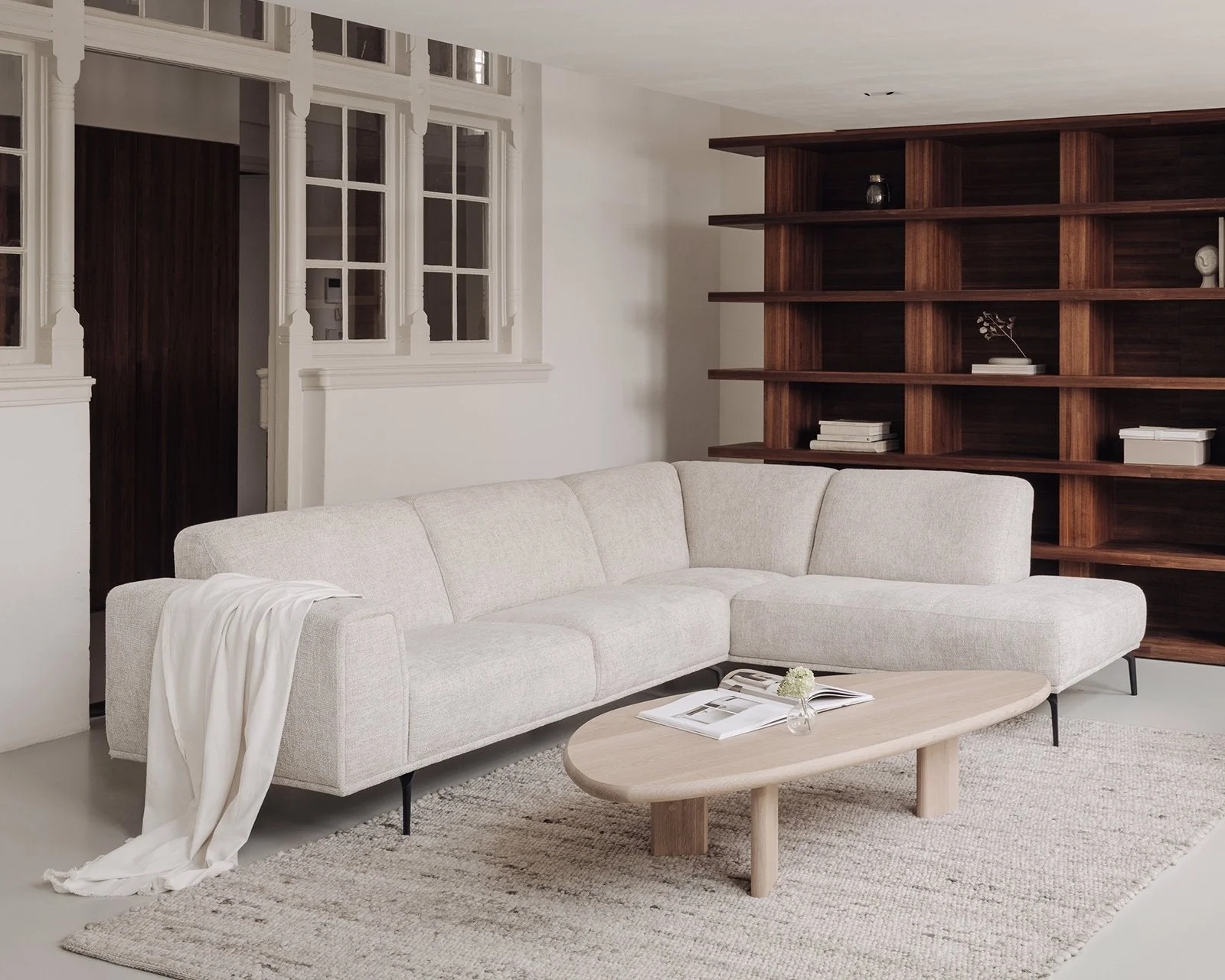 Oak Coffee Table - The Coffee Table showcases a beautifully organic shape crafted from solid oak - highlighting its naturally smooth surface and
