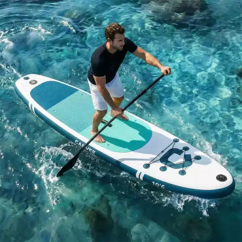 Inflatable Stand Up Paddle Board (SUP) with Premium Accessories, 2-in-1 Paddle, Wide Stable Design, Non-Slip Deck for Adults & Youth