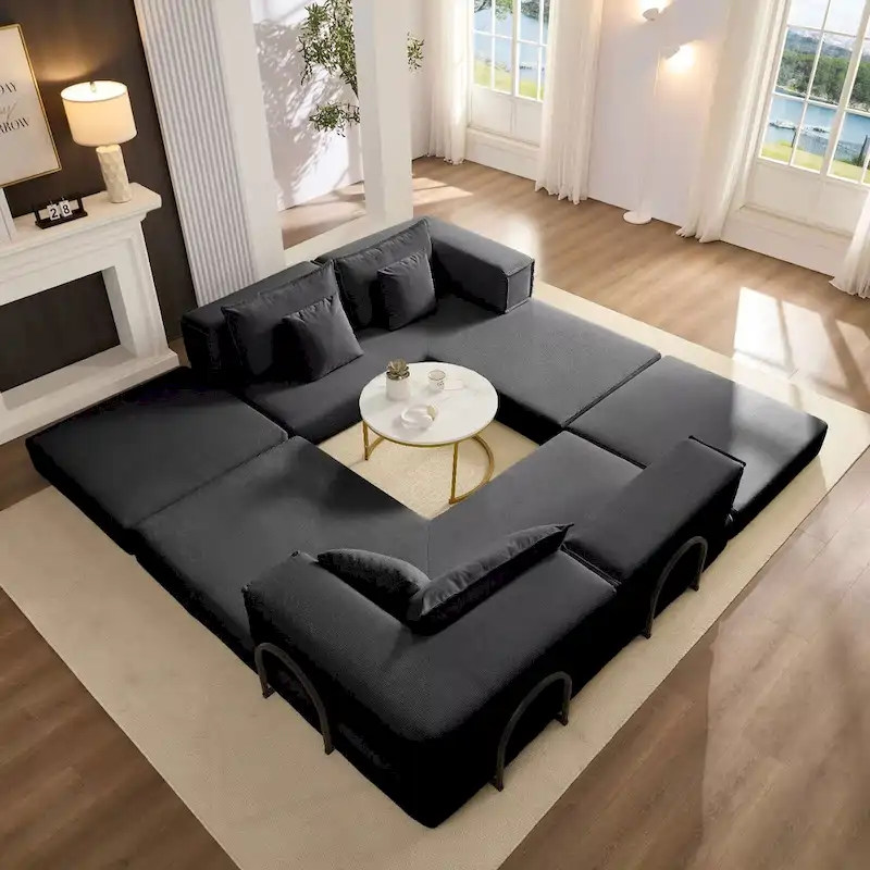 118.2 Oversized Upholstered Sectional Sofa, DIY Corduroy Sofa