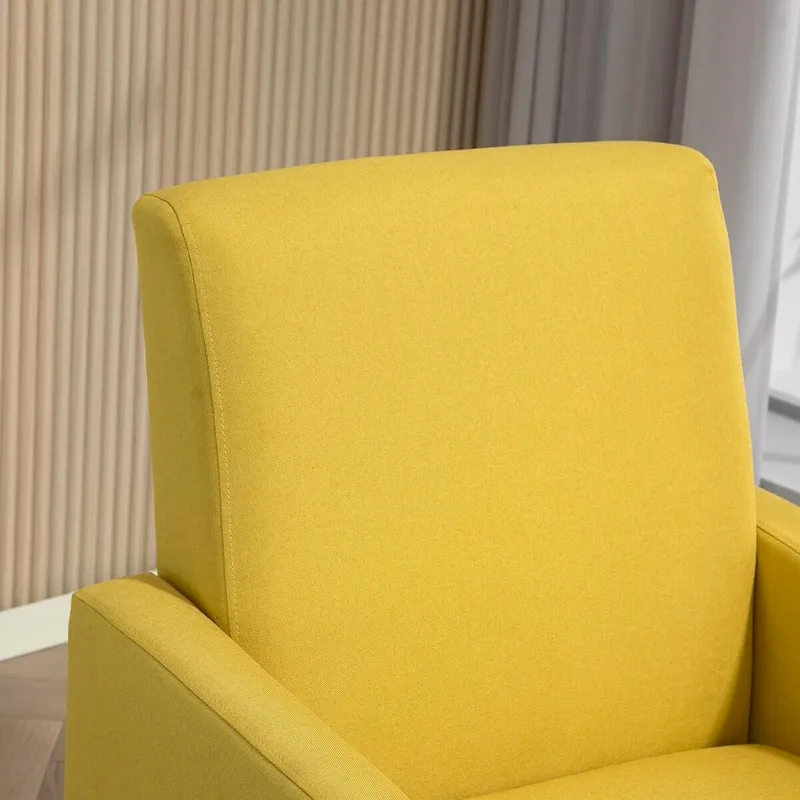 Accent Armchair with Solid Wood Frame and Padded Seat