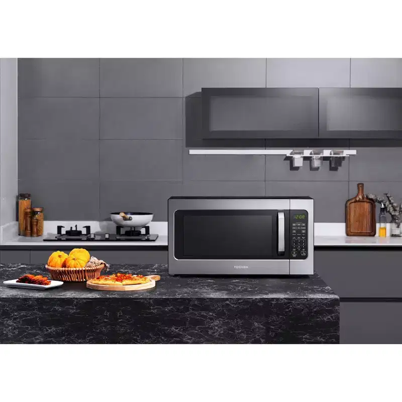 Toshiba 2.2 Cu. Ft. 1200-Watt Countertop Microwave Oven with Smart Sensor and Eco Mode (Stainless Steel)