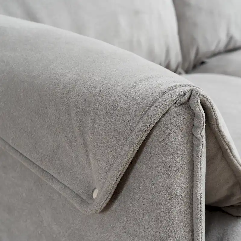 78.74 3-Seater L-Shaped Convertible Sectional Sofa with Footstools and Storage
