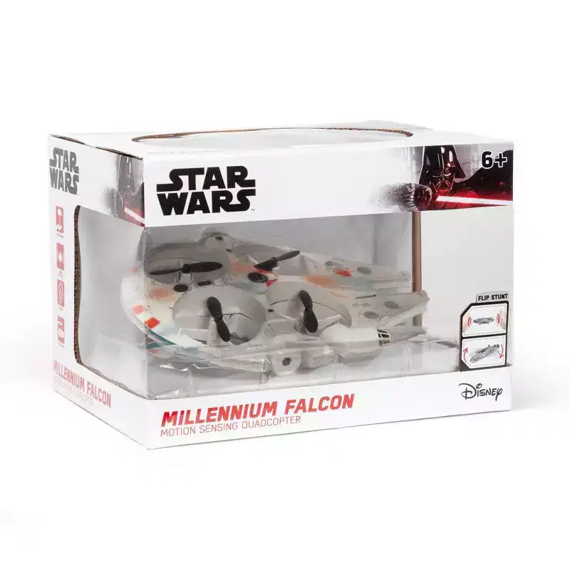 World Tech Toys Star Wars Millennium Falcon Motion Sensing Drone Quadcopter