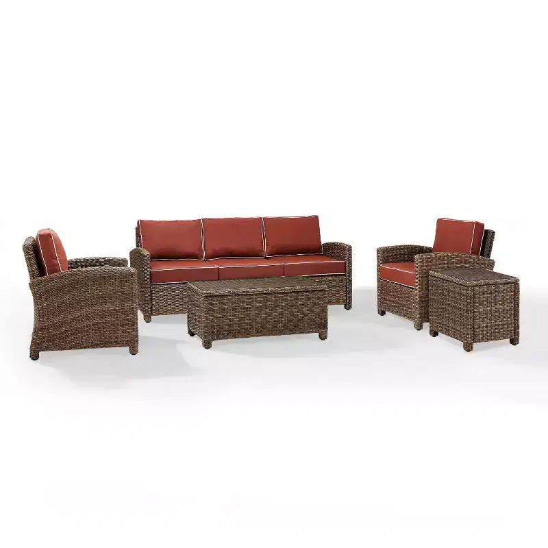 Bradenton 5pc Outdoor Wicker Sofa Set - Crosley