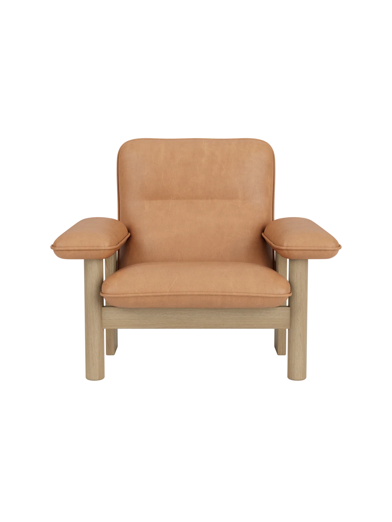 High Back Lounge Chair in Textile Solid Wood Frame, Exaggerated Armrests