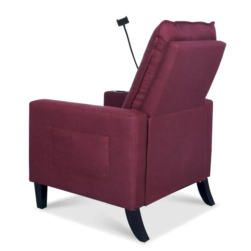 Adjustable Recliner Sofa with Cup Holder and Storage Pocket