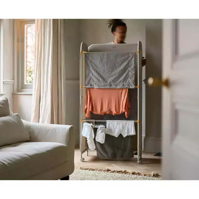 Joseph Joseph Clothes Drying Rack with Eclipse Screen Airer - Ecru