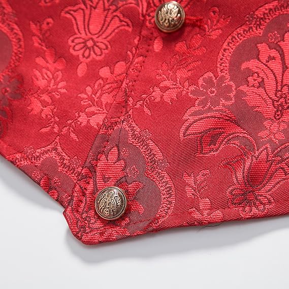 Men's Gothic Steampunk Suit Vest �C Western Waistcoat with Paisley Print