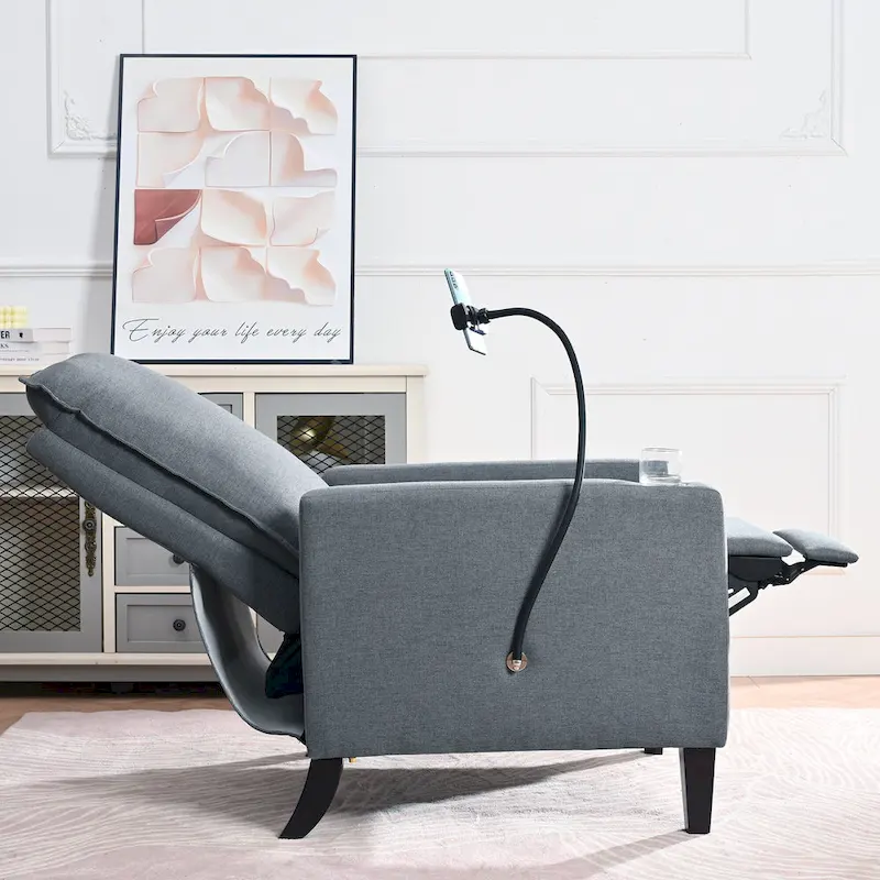 Adjustable Recliner Sofa with Cup Holder and Storage Pocket