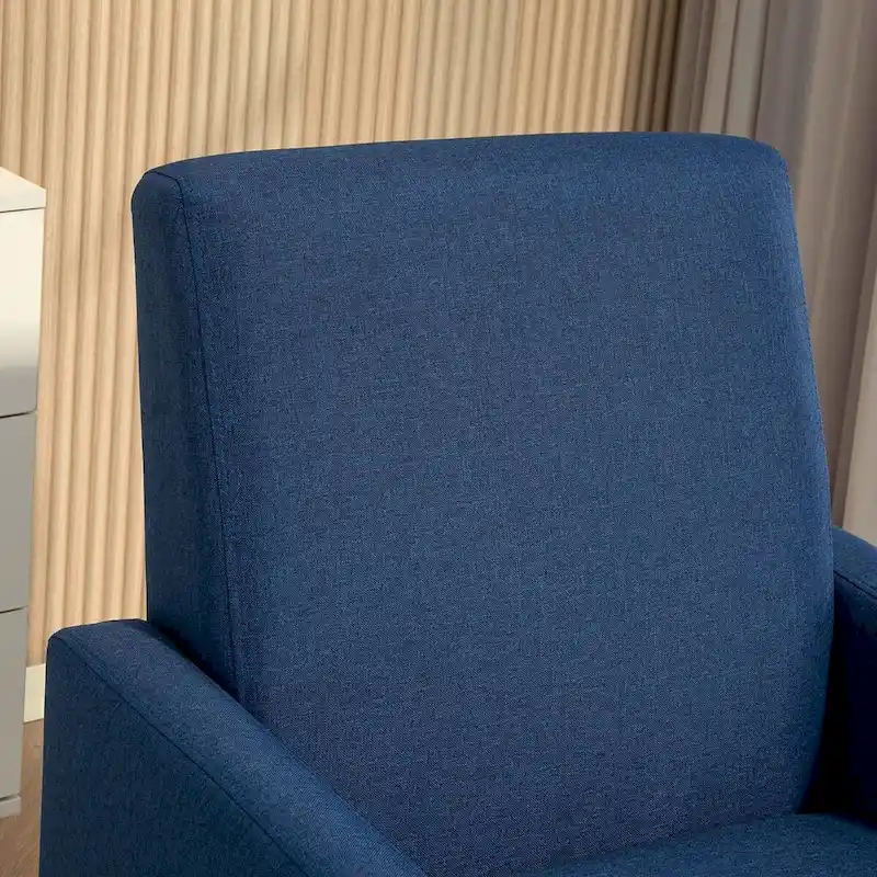 Accent Armchair with Solid Wood Frame and Padded Seat