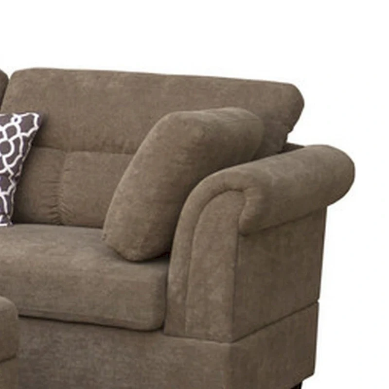 Sectional Sofa with Chaise and Storage Ottoman