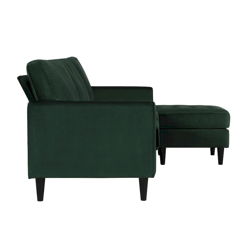 CosmoLiving by Cosmopolitan Strummer Velvet Reversible Sectional Sofa