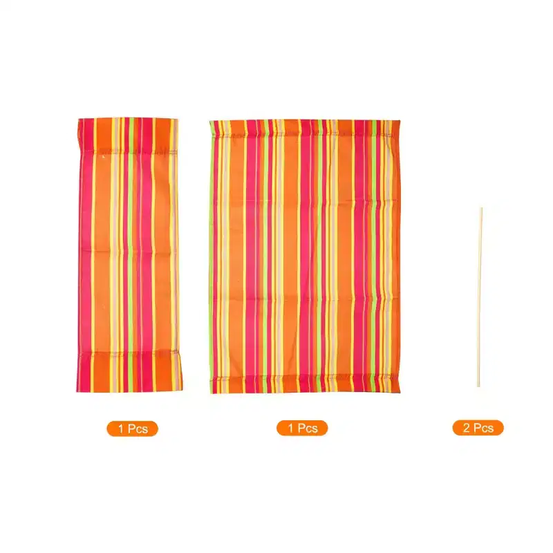 Unique Bargains Canvas Director Chair Replacement Round Sticks Set Multicolor 5 Pcs