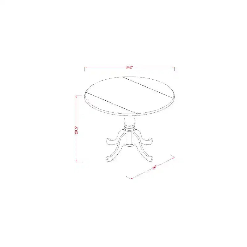 Round Dining Table Set for 2 - Kitchen Table with Chairs - Small Space Dining Furniture