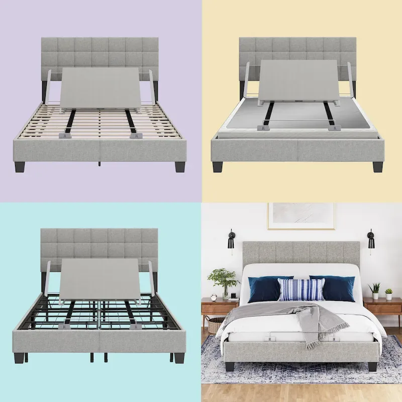 Adjustable Base Kit with Wireless Remote - Lightweight Power Bed Frame Kit, Quick Easy Installation, Heavy Duty Support