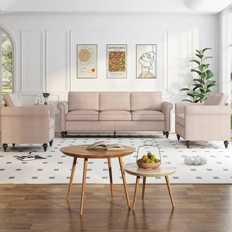 Mixoy Sectional Sleeper Sofa,Single Couch & Loveseat Couch &3 Seater Sofa, DIY Combination for Living Room