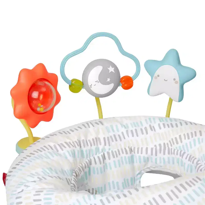 Skip Hop Baby Seat Silver Lining Cloud 2-in-1 Sit-up Chair & Activity Floor Seat - Gray