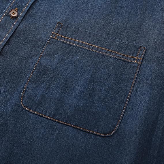 Men's Long Sleeve Denim Shirt �C Slim Fit Cotton Casual Button-Down