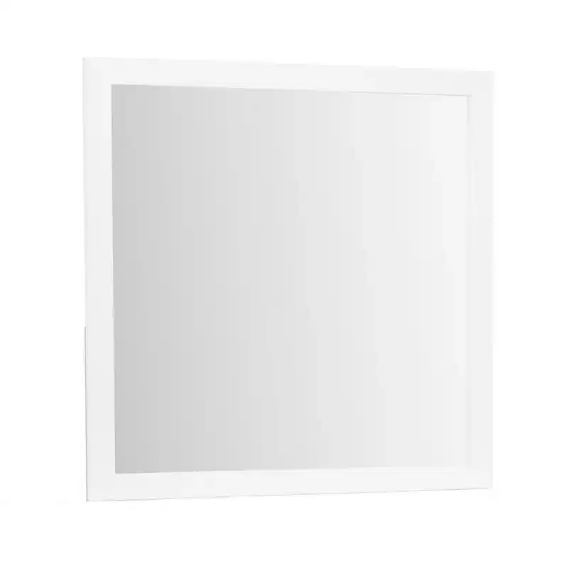 HomeRoots 40 White Wood Square Dresser Mount Framed Mirror