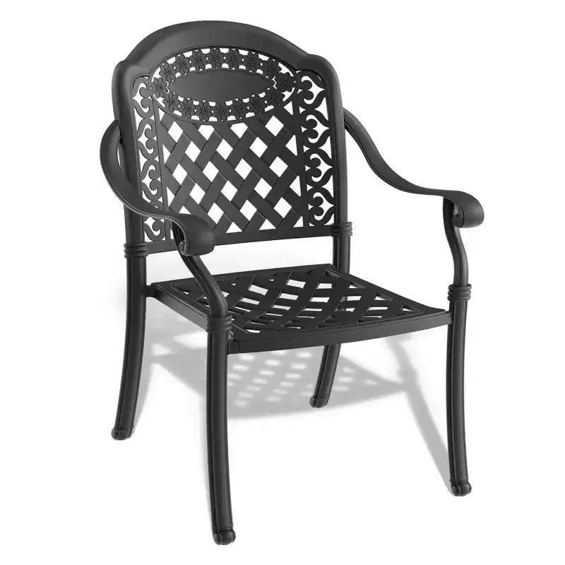 5-Piece Rectangular Cast Aluminum Patio Dining Set for Outdoor Backyard Garden Deck Poolside with Cushions
