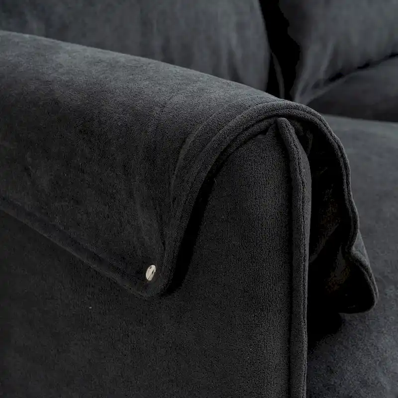 78.74 3-Seater L-Shaped Convertible Sectional Sofa with Footstools and Storage