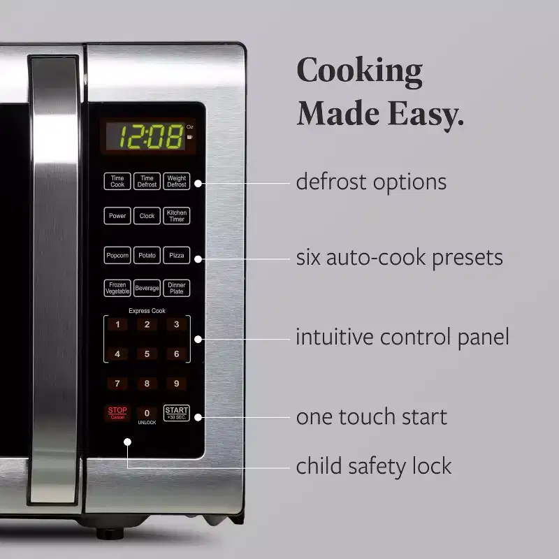 Farberware 1.6 cu. ft. Microwave Oven, Brushed Stainless Steel
