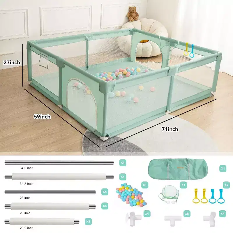 4-Panel Baby Playpen 71