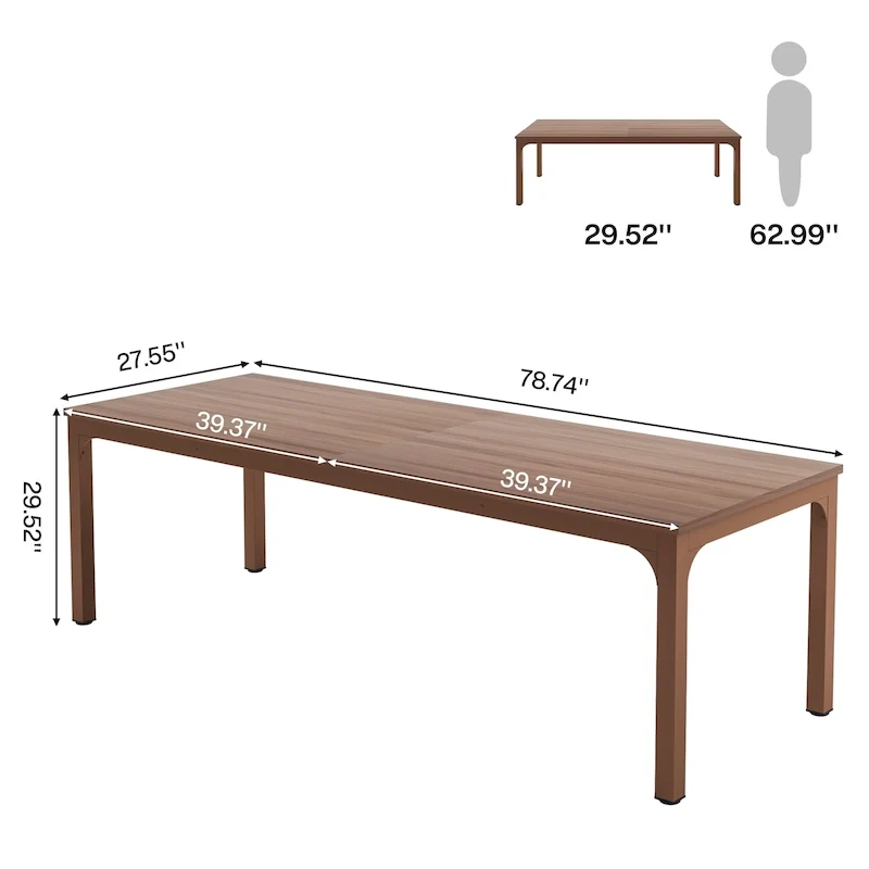 78.74 inch Extra Long 2 Person Double Computer Desk for Home Office