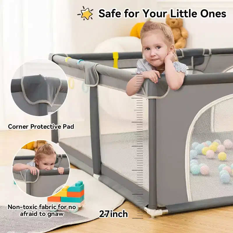 4-Panel Baby Playpen 71