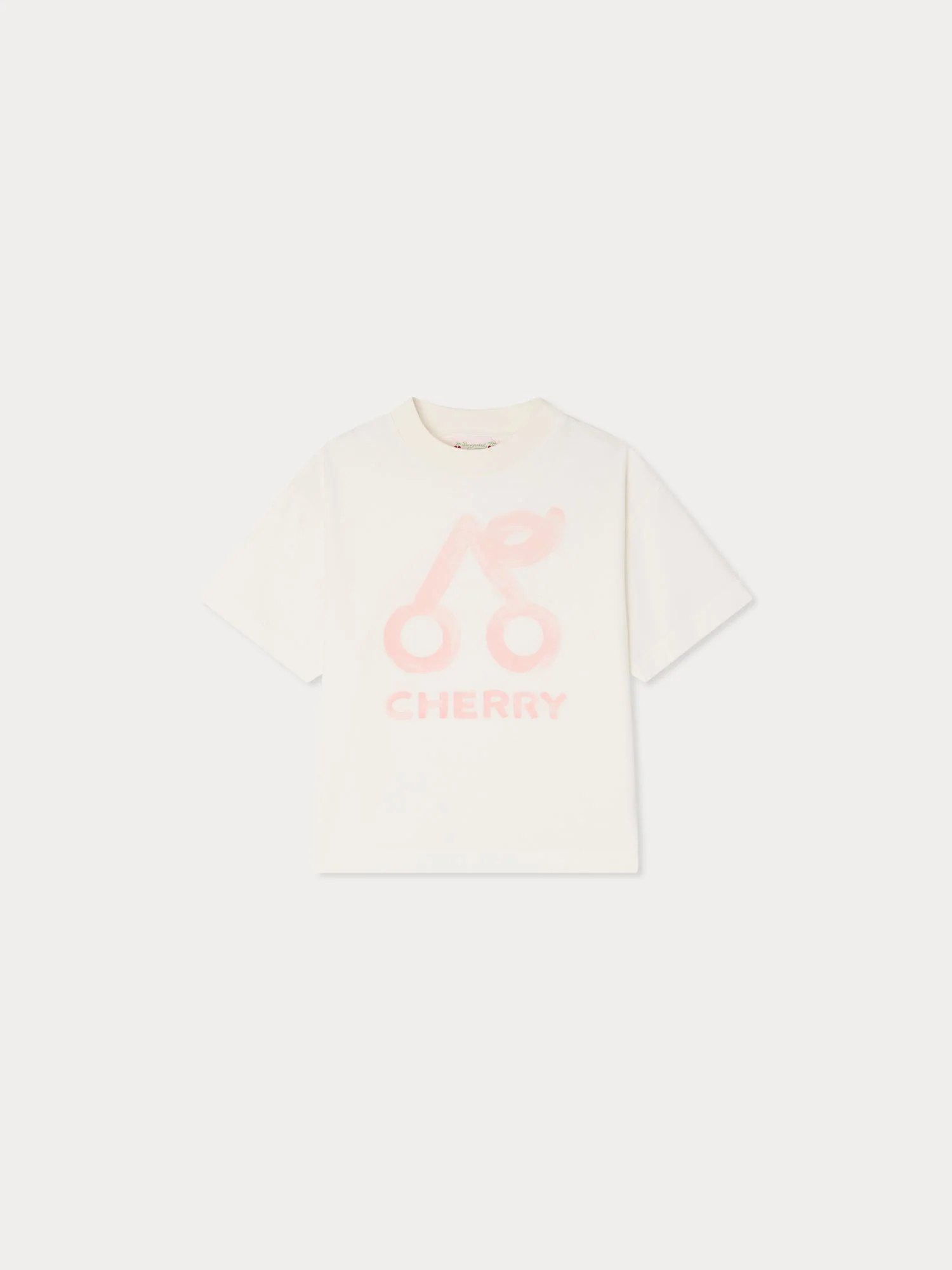 cherry print t-shirt in organic cotton
