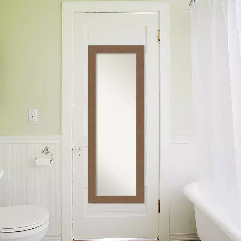 Non-Beveled Framed Full-Length Over-the-Door Mirror